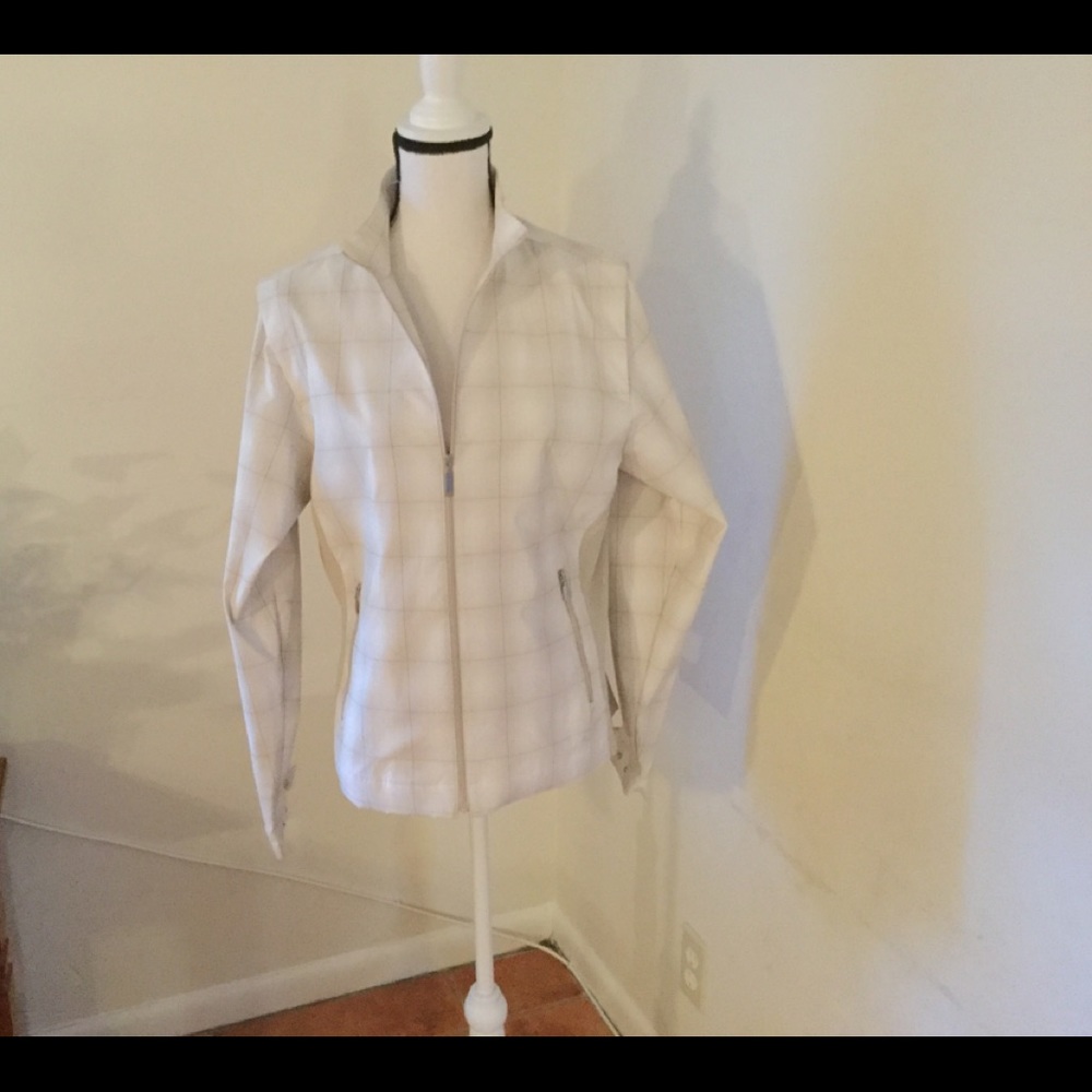 ❤️SOLD❤️NIKE GOLF Dri-Fit Jacket Plaid Lrg (12-14) - Picture 7 of 8